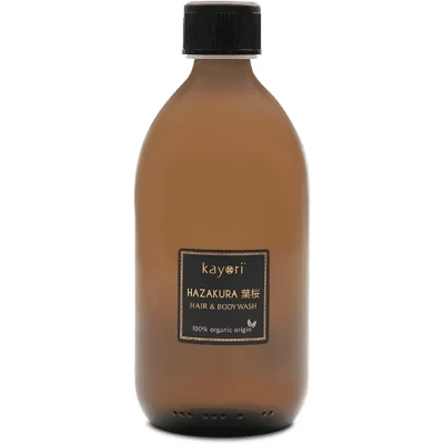 Afbeelding van Kayori Hazakura Hair &amp; Body Wash Shampoo Douchegel Bruin 500 Ml