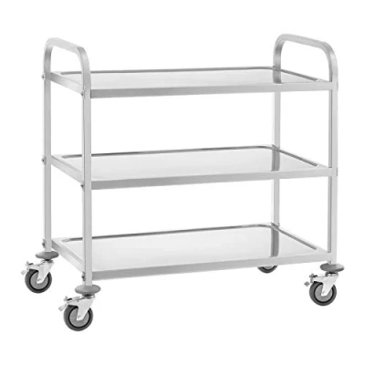 Afbeelding van Royal Catering Keukentrolley tot 150 kg Op wieltjes 3 lagen RVS