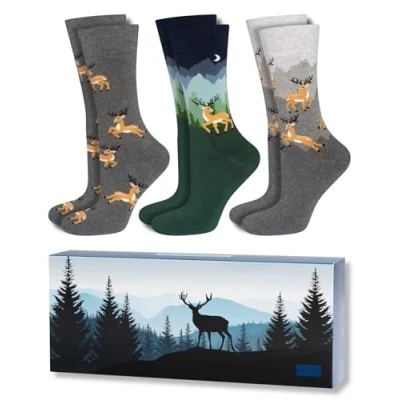 Afbeelding van soxo Avontuur sokken geschenken voor mannen grappig cadeau grappige herensokken katoen premium set 3 5 paar 40 45, Adventure