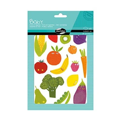 Afbeelding van Maildor AE030O GOMMETTES Baby 6 planken 14,8 x 21 cm vanaf 2 jaar fruit en groenten (87 stickers)