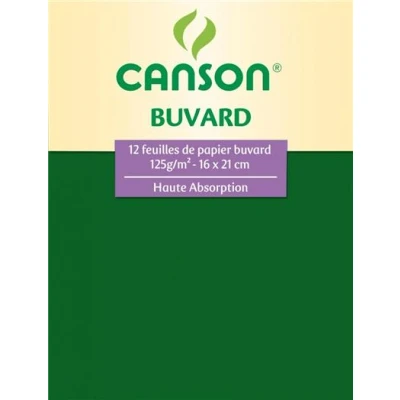 Image de Pochette Canson buvard 125g/m² 12 feuilles 16x21