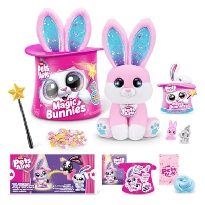 Afbeelding van Pets Alive Magic Bunnies van ZURU Elektronisch en interactief magisch pluche dier (Pink Bunny)