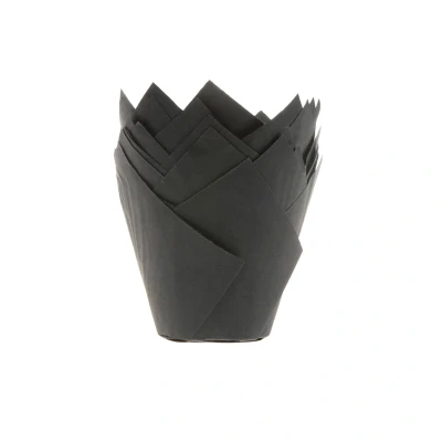 Afbeelding van Muffin Cups HoM Tulp Zwart 36st.