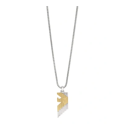 Afbeelding van Emporio Armani heren Eagle ketting met logo EGS3073040 in de kleur Zilver