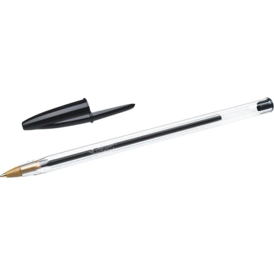 Afbeelding van Balpen Bic Cristal zwart medium Omdoos a 50 stuk stuks