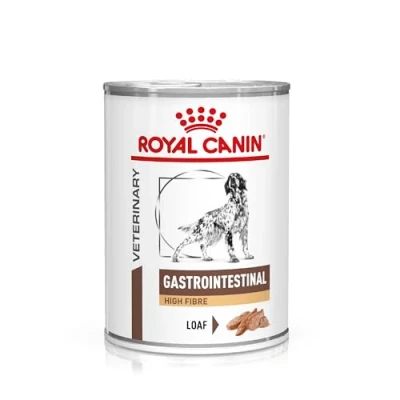 Afbeelding van 48x 410g Royal Canin Veterinary Canine Gastrointestinal High Fiber Mousse Hundefutter nass