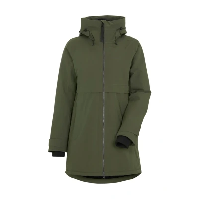 Afbeelding van Didriksons Helle Parka, Dames, Maat: 32, Deep green