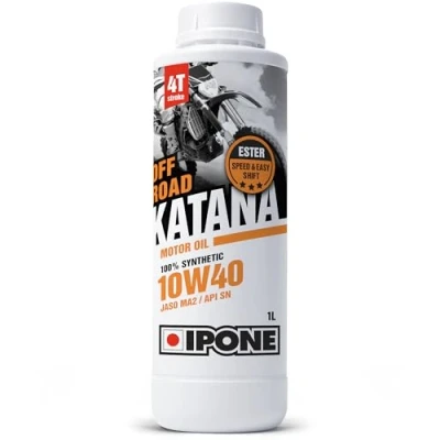 Afbeelding van IPONE Motorolie 4 takt 10W50 Katana Off Road 100% synthetisch met essters snelle en nauwkeurige schakeling jerrycan 1 l