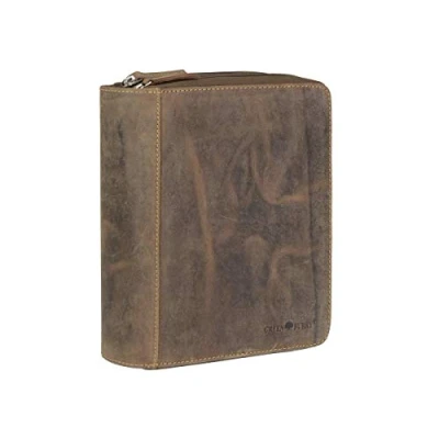 Afbeelding van Greenburry Agenda A5 leer Bruin vintage DUO 2 vakken één maat,