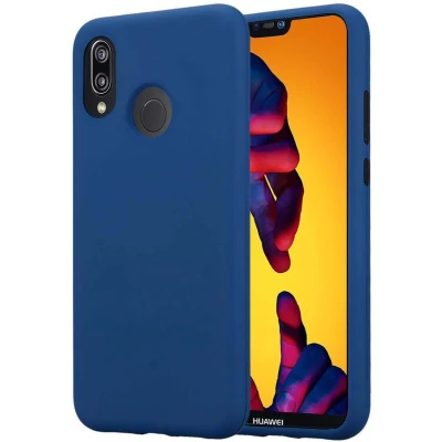 Afbeelding van Cadorabo Hoesje geschikt voor Huawei P20 LITE 2018 / NOVA 3E in Donker Blauw Hybride beschermhoes met TPU siliconen binnenkant en 2 delige kunststof buitenkant