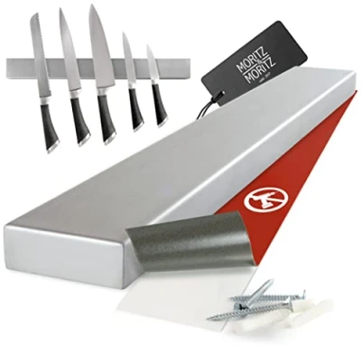 Afbeelding van Moritz &amp; Messenmagneet 40 cm Wandmagneet voor Messen Universeel Inzetbaar Roestvrij Staal Messenhouder Ophangen Magneetstrip mes Keukengerei Gereedschap