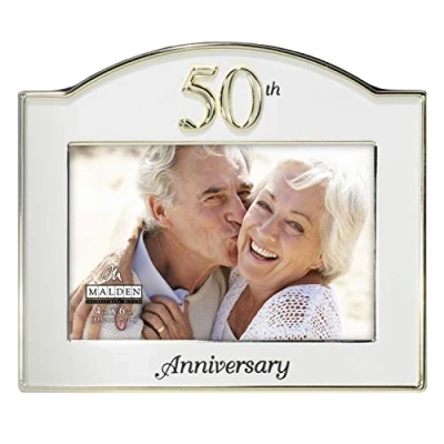 Afbeelding van Malden International Designs Fotolijst, tweekleurig, 50e huwelijksverjaardag, goud/zilver, 10 x 15 cm