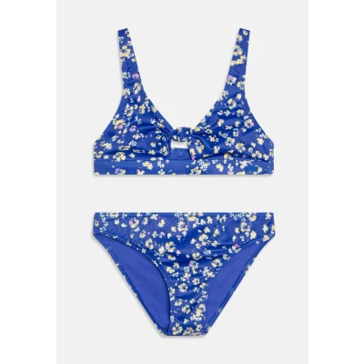 Afbeelding van Roxy Shadow Floral Bralette Bikini voor kinderen, Maat: 116, Dazzling blue/coastline ditsy