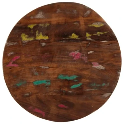 Afbeelding van Tafelblad rond 60x3,8 cm massief gerecycled hout