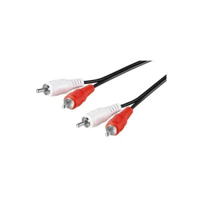 Afbeelding van Goobay Tulp stereo audio kabel zwart 5 meter
