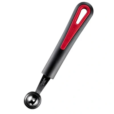 Afbeelding van Westmark Holle lepel voor groenten en fruit, appellepel, diameter 26 mm, lengte: 17,3 cm, roestvrij staal/kunststof, Gallant, zwart/rood, 29222270