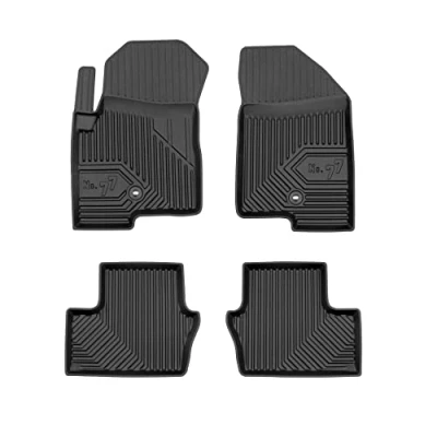 Afbeelding van FROGUM No. 77 77426023 Vloermatset Rubber voor en achter 4 Zwart Op maat gemaakt