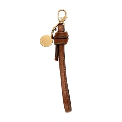 Afbeelding van FOSSIL Leren Sleutelhanger Keyfob Key Ring Brown Bruine