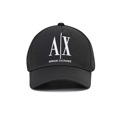 Afbeelding van Armani Exchange heren Pet met logo in de kleur Zwart