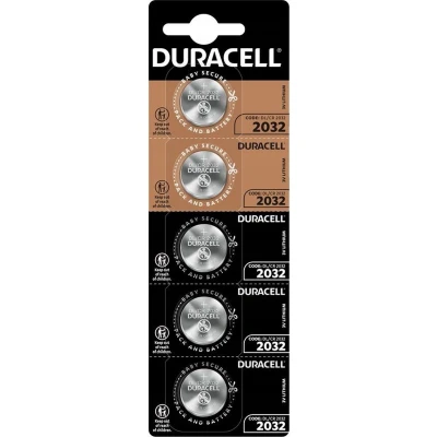 Afbeelding van 5x Duracell CR2032 lithium batterij 3 volt met maximaal 180mAh capaciteit