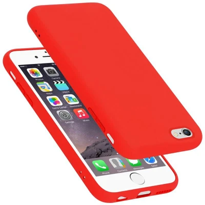 Afbeelding van Cadorabo Hoesje geschikt voor Apple iPhone 6 / 6S in LIQUID ROOD Beschermhoes gemaakt van flexibel TPU silicone Case Cover