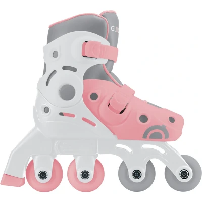 Afbeelding van Globber Inline Skates 2in1 Verstelbaar Pastelroze Voor beginners en kinderen Maat S/M (EU 30 33)