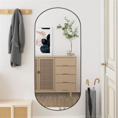 Afbeelding van Wandspiegel 45x100 cm ovaal glas