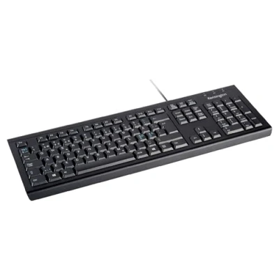 Afbeelding van Kensington ValuKeyboard bekabeld toetsenbord voor pc en notebooks, USB voeding compatibel met Dell, Acer, HP, Samsung andere, AZERTY modus zwart (1500109BFR)