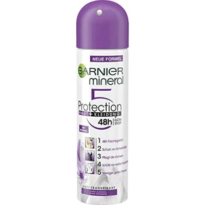 Afbeelding van Garnier Set van 6 anti transpirant sprays, intensieve bescherming tegen lichaamsgeur en okselvocht, tot 48 uur effect, minerale 5 (6 x 150 ml)