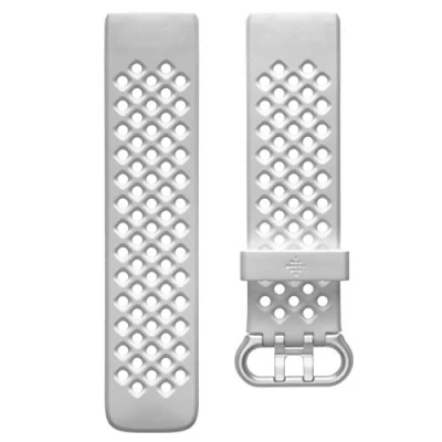 Afbeelding van Fitbit Charge HR 4 Sport Band, Frost White, Small
