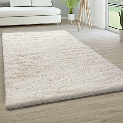 Afbeelding van Paco Home Hoogpolig Vloerkleed Woonkamer Vacht Imitatiebont Shaggy Wollig Eenkleurig 200x290 cm
