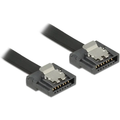 Afbeelding van 0.1 m Delock Kabel SATA FLEXI 6 Gb/s 10 cm schwarz Metall