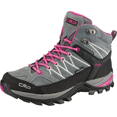 Afbeelding van CMP Rigel MID Trekking Outdoorschoenen, Dames, Maat: 37, Grey/fuxia/ice Leer/ synthetisch