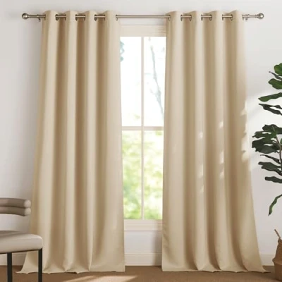 Afbeelding van Pony Dance Verduisteringsgordijnen, 2 stuks, voor woonkamer, slaapkamer, kantoor, met inslagringen, verduistering, blokkering licht, gordijn ogen, thermische raamgordijnen, decoratief, h 240 x b 140 cm,