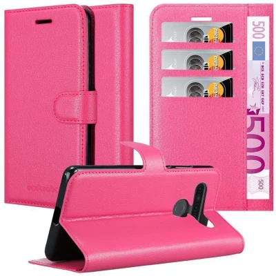 Afbeelding van Cadorabo Hoesje geschikt voor LG K41S in KERSEN ROZE Beschermhoes met magnetische sluiting, standfunctie en kaartvakje Book Case Cover Etui