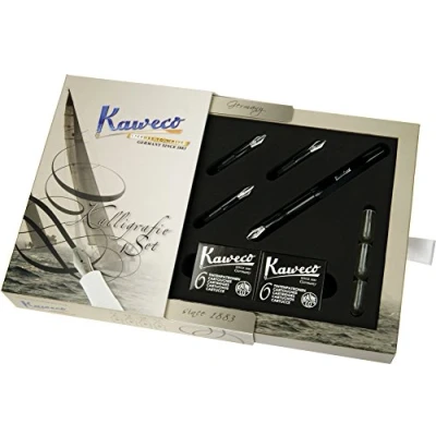 Afbeelding van Kaweco Calligraphphy Set vulpen Zwart (1.1/1.5/1.9/2.3)