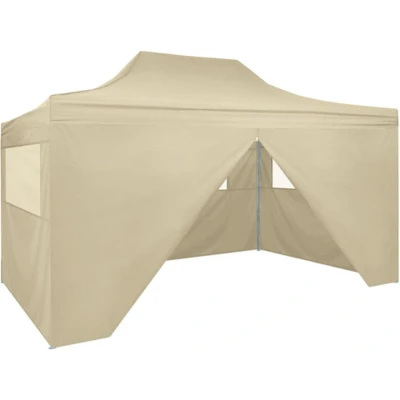 Afbeelding van Vouwtent pop up met 4 zijwanden 3x4,5 m crèmewit