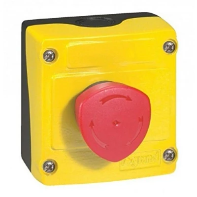 Afbeelding van Legrand 024212 Osmoz Knoopbox met focussatie, noodsituatie, draaischarnier, Ø 40 mm, geel