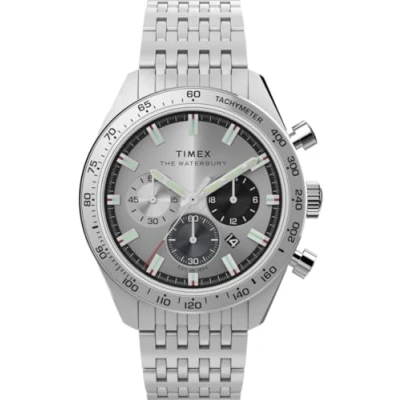 Afbeelding van Timex Waterbury Traditional TW2Y18700 Horloge Staal Zilverkleurig Ø 41 mm