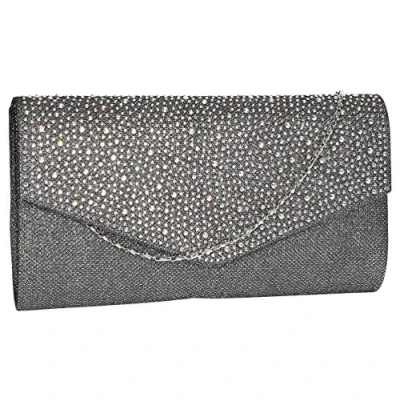 Afbeelding van SwankySwans Montary Glitter Diamanten Clutch Bag Dames (1 stuk), Grijs