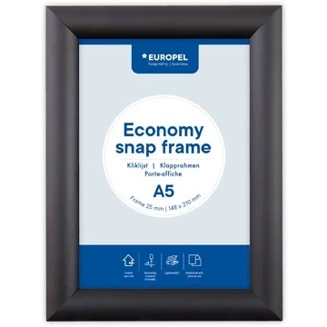 Afbeelding van Europel Clicklijst Economy, lijst 25 mm, ft A5, zwart
