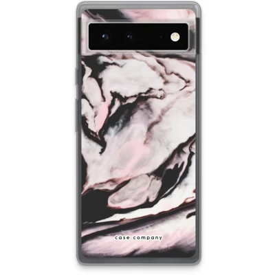 Afbeelding van Case Company® hoesje geschikt voor Google Pixel 6 Roze stroom Soft Cover Telefoonhoesje Bescherming aan alle Kanten en Schermrand