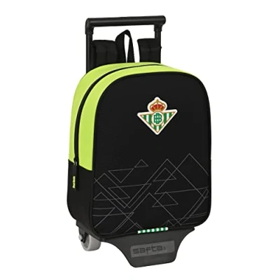 Afbeelding van Schoolrugzak met Wielen Real Betis Balompié Zwart Limoen 22 x 27 10 cm