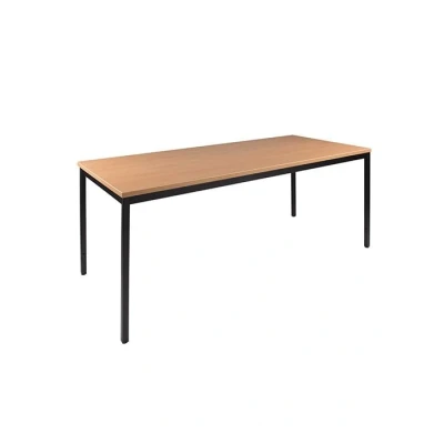 Afbeelding van Kantinetafel Basic 160cm breed 80cm diep grijs frame blad rechthoekig