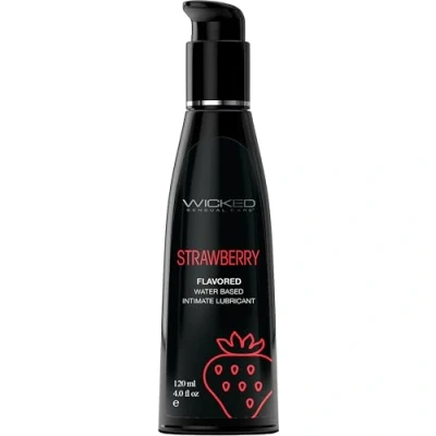 Afbeelding van Wicked Aqua glijmiddel aardbeien smaak 120 ml 120ml