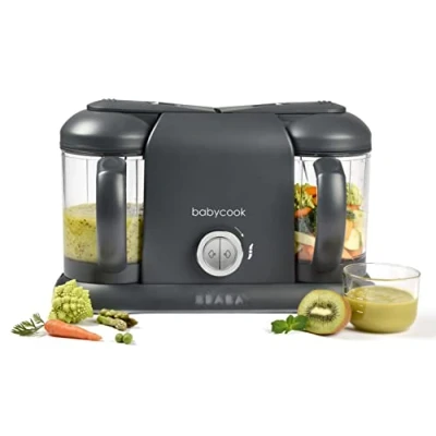 Afbeelding van Béaba Babycook Duo Stoomkoker 200 ml x 2 4 in 1 Grijs
