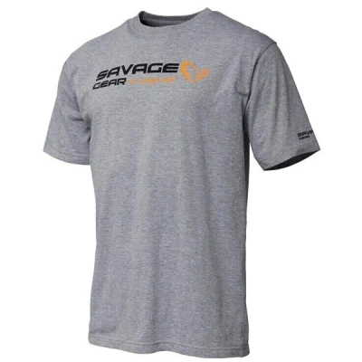 Afbeelding van Savage Gear Signature Logo T shirt Grey Melange Size L Vis