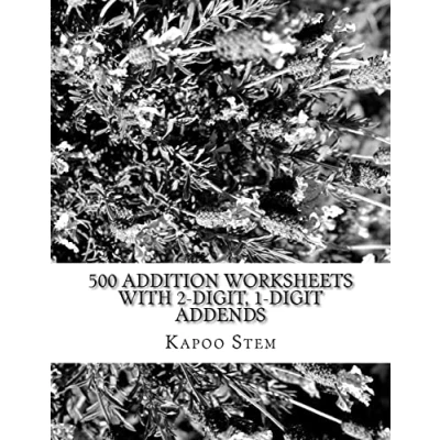 Afbeelding van 500 Addition Worksheets with 2 Digit, 1 Digit Addends
