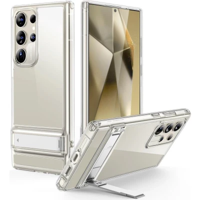 Afbeelding van ESR Air Shield Boost Hoesje Geschikt voor Samsung Galaxy S24 Ultra Back Cover met Militaire Standaard Schokabsorberende Guard Hoeken Transparant
