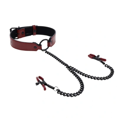 Afbeelding van Sportsheets Saffron Collar with Nipple Clamps